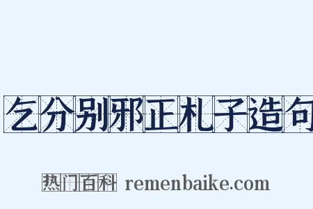 乞分别邪正札子造句是什么意思的图片